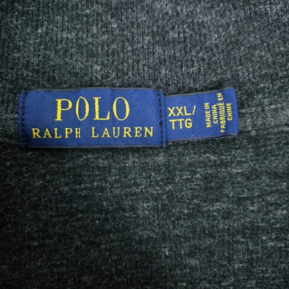 Polo Ralph Lauren Mens 1/4 Zip Sweater XXL Grey Neutral Preppy Layers Cozy Work